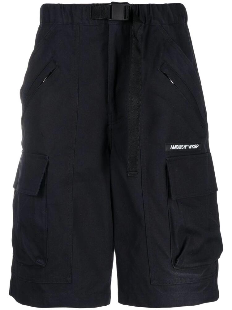 AMBUSH WKSP belted cargo shorts - Black Cover