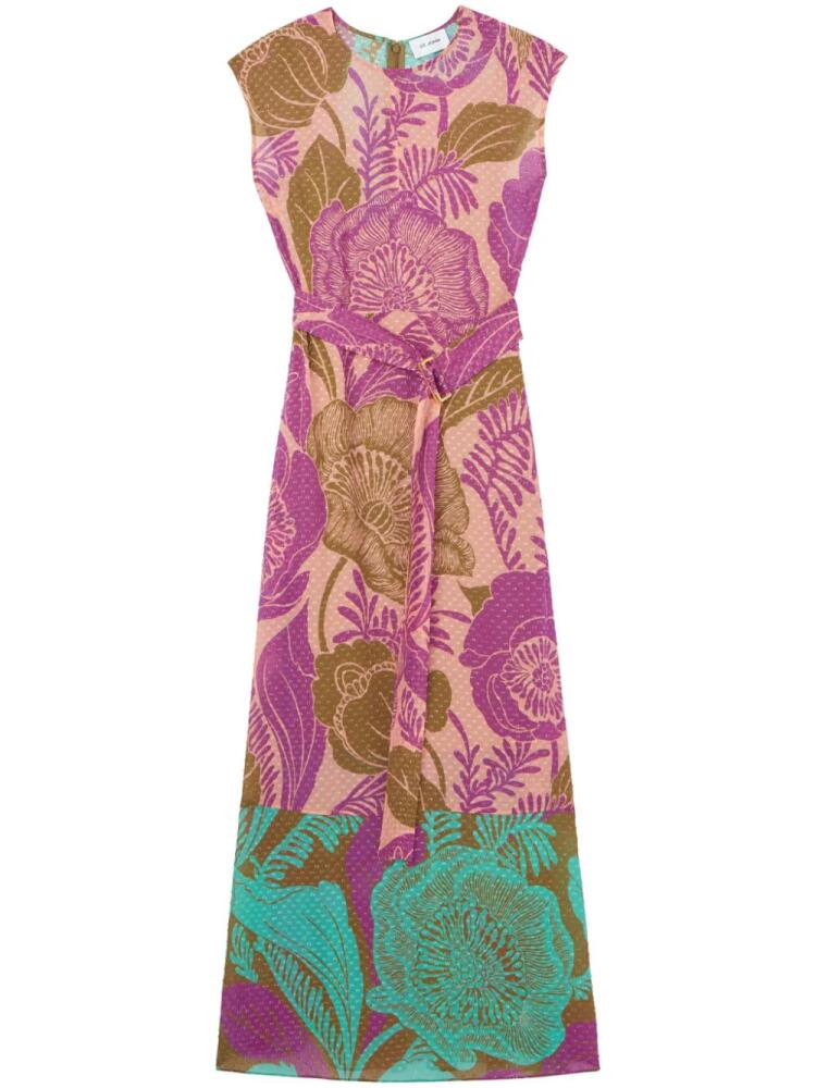 St. John floral-print midi dress - Purple Cover