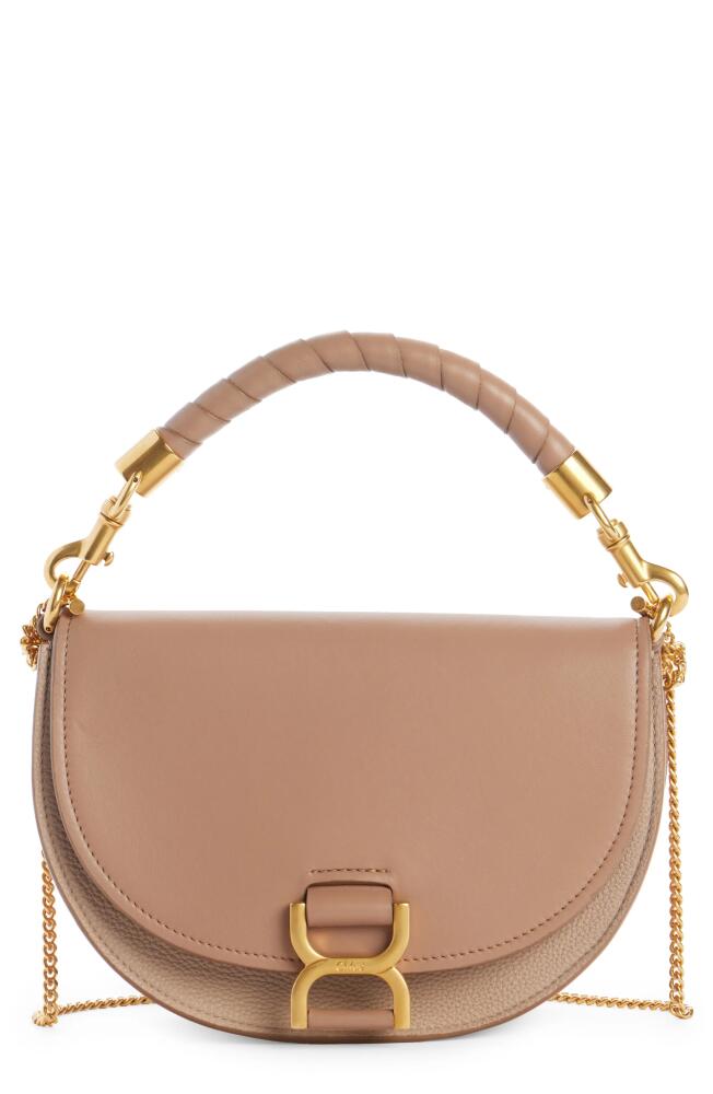 Chloé Small Marcie Colorblock Leather Top Handle Bag in Woodrose 527 Cover