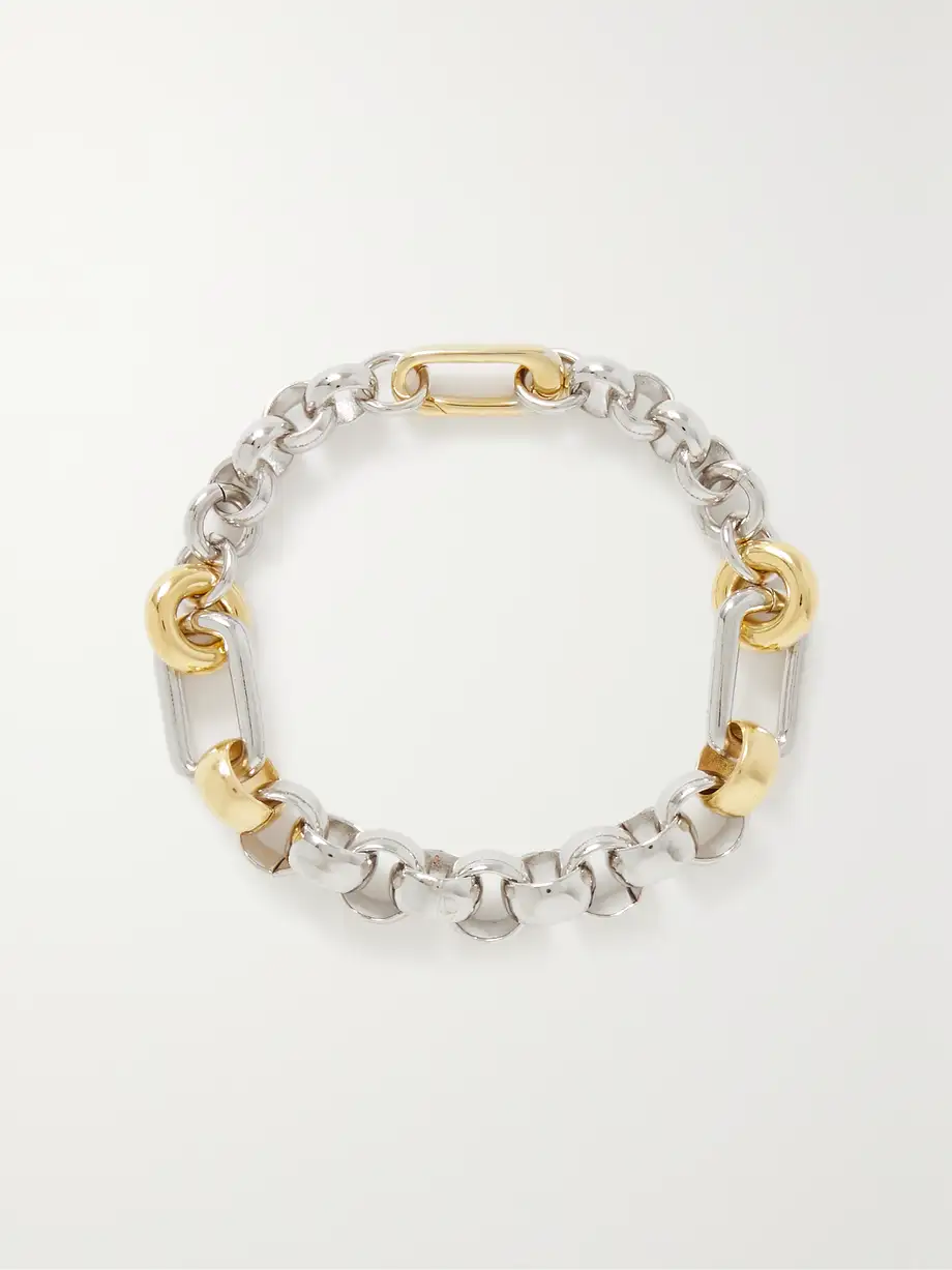 Laura Lombardi - + Net Sustain Pietra Platinum And Gold-plated Recycled Bracelet - Multi Cover