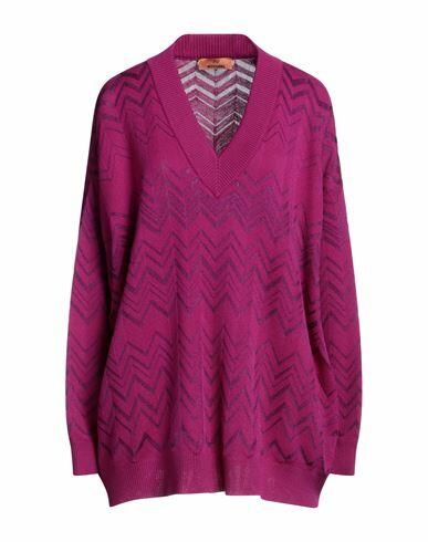 Missoni Woman Sweater Deep purple Wool, Viscose Cover