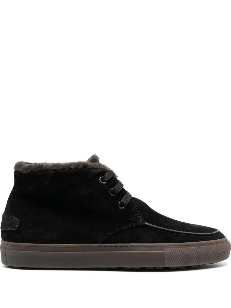 Brioni faux fur-lined suede boots - Black Cover