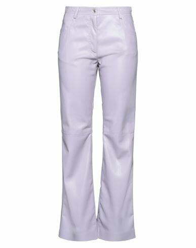 Msgm Woman Pants Lilac Polyester, Polyurethane Cover