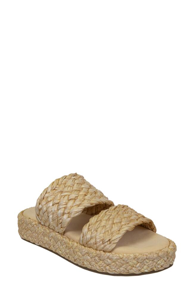 Naked Feet Santorini Espadrille Platform Slide Sandal in Raffia Cover