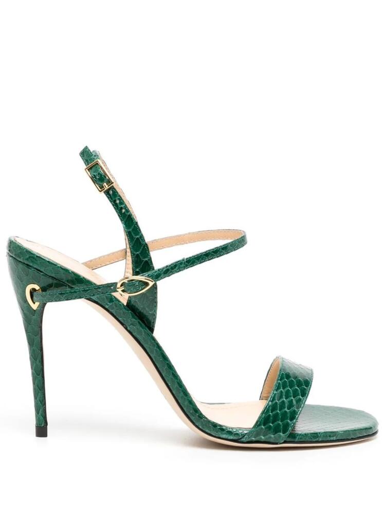 Jennifer Chamandi Tommaso 105mm leather sandals - Green Cover