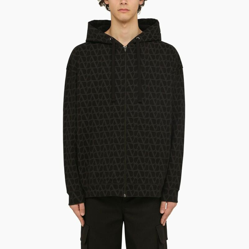 Valentino Black hoodie with Toile Iconographe print Cover