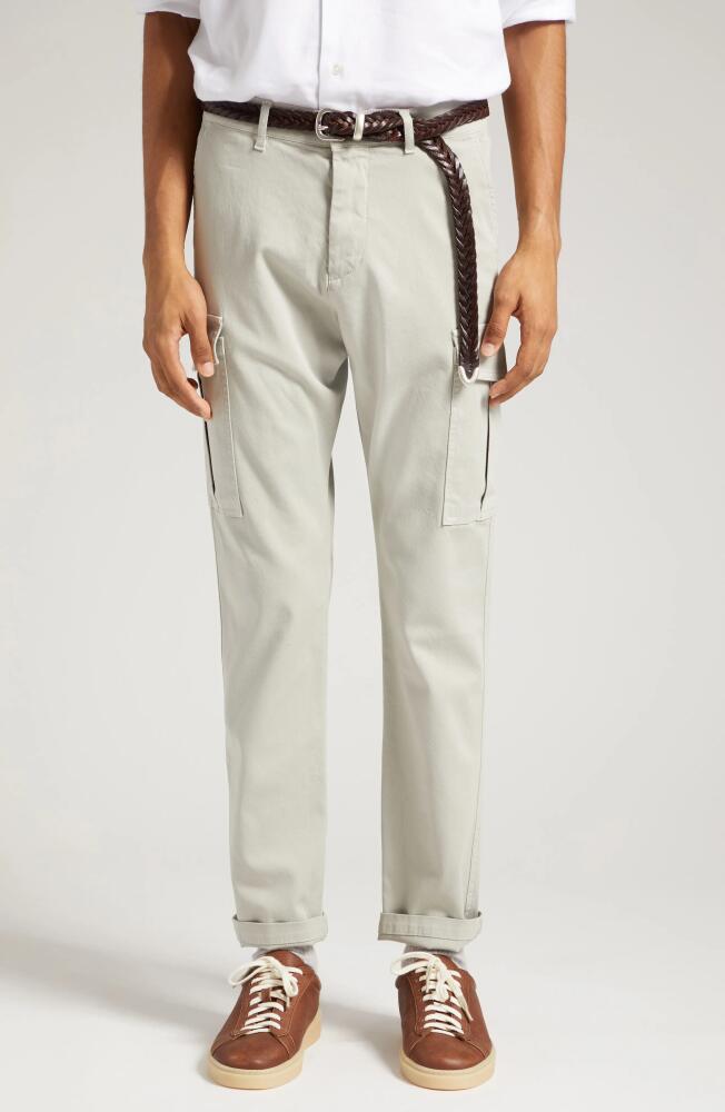 Eleventy Stretch Cotton Cargo Pants in Sage Cover