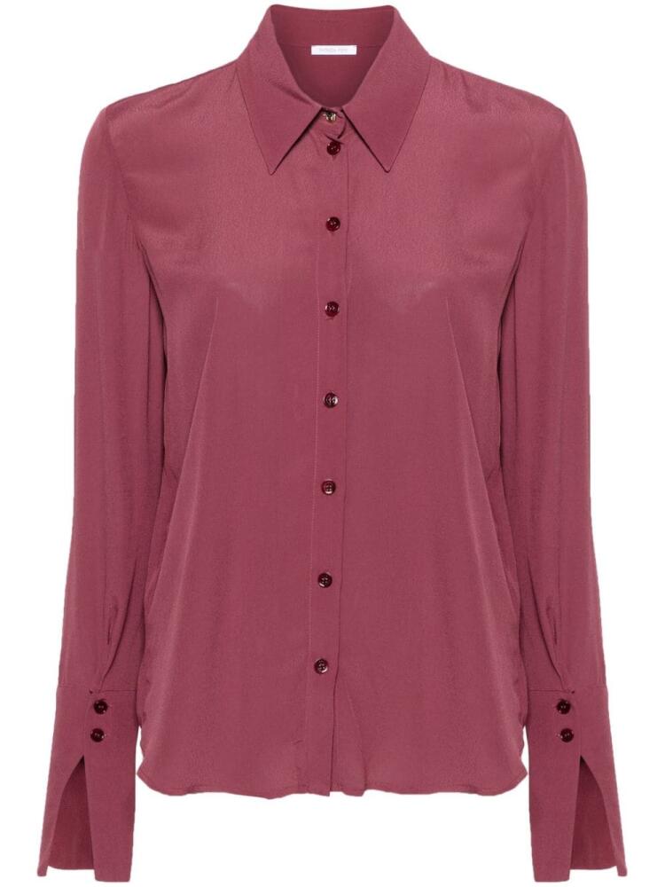 Patrizia Pepe box-pleat detail shirt - Purple Cover