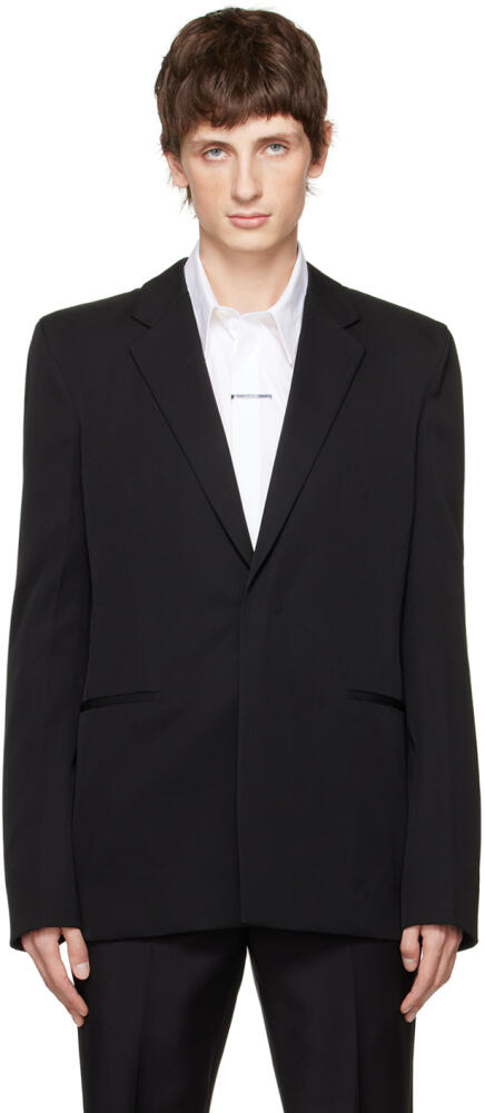 Givenchy Black Notched Blazer Cover