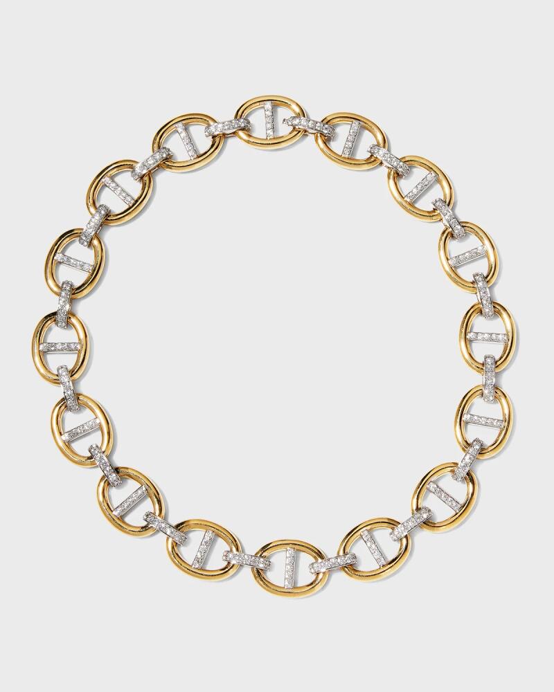 Leo Pizzo Yellow Gold and White Gold Diamond Chain Necklace Cover