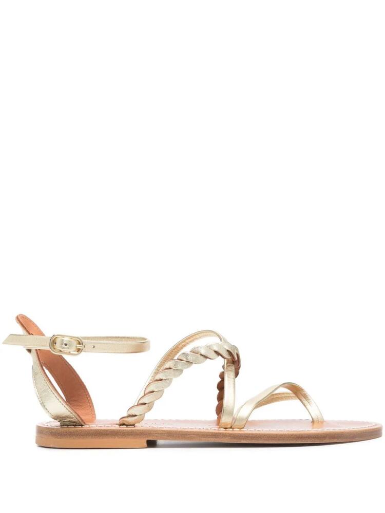 K. Jacques Malouine metallic strappy sandals - Gold Cover