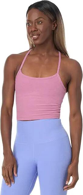 Beyond Yoga Spacedye Slim Racerback Cropped Tank Top (Orchid Blossom Heather) Women's Sleeveless Cover