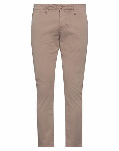 Guess Man Pants Khaki Cotton, Elastane Cover