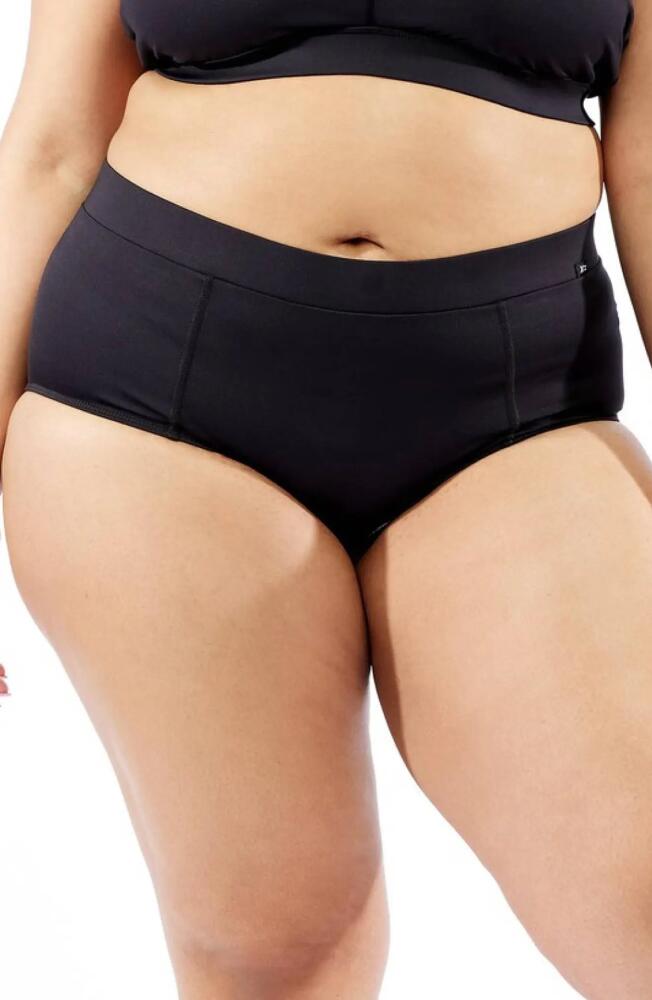 TomboyX High Waist Hipster Bikini Bottoms in Black Cover