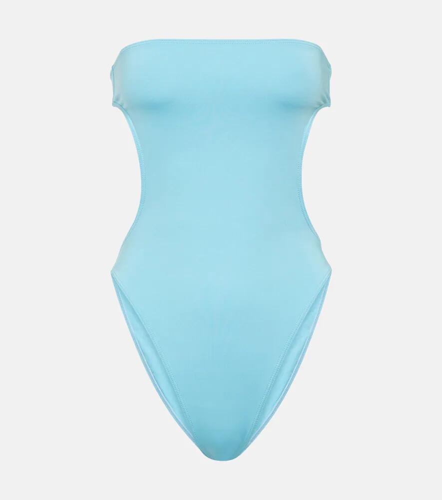 Saint Laurent Cutout strapless swimsuit Cover