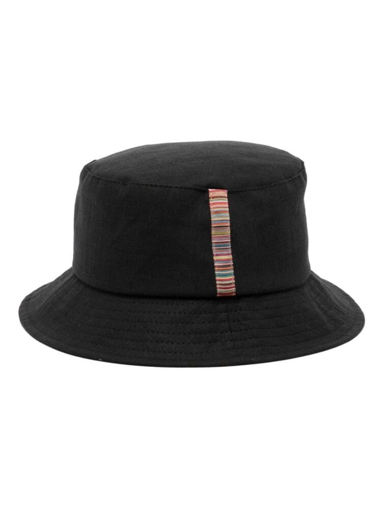 Paul Smith striped linen bucket hat - Black Cover