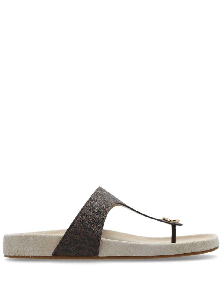 Michael Michael Kors Lucinda monogram-print slides - Brown Cover