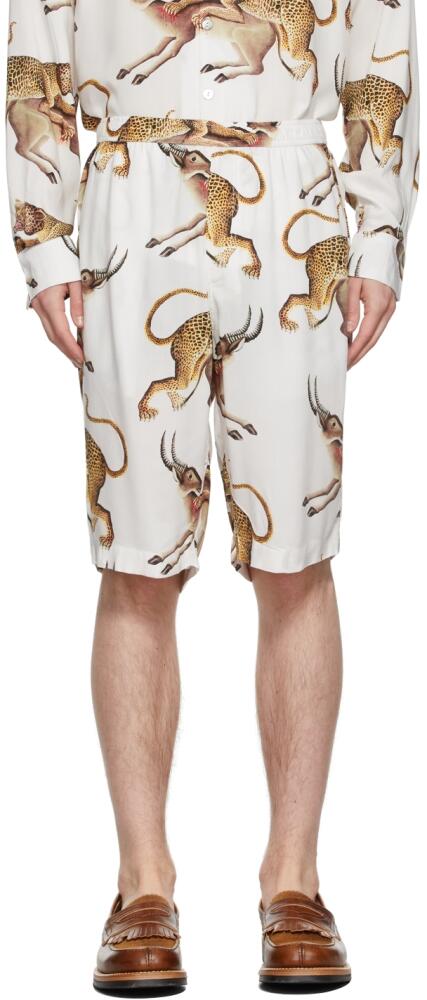 Endless Joy White Leopard Board Shorts Cover