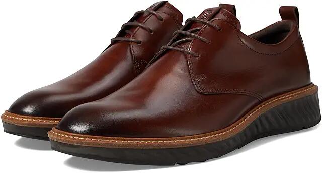 ECCO ST1 Hybrid Plain Toe Tie (Cognac) Men's Shoes Cover