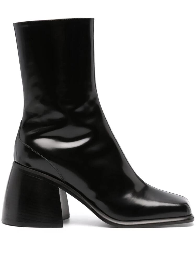 Wandler 80mm square-toe leather boots - Black Cover