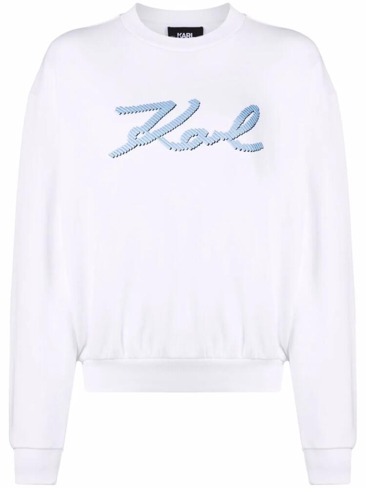 Karl Lagerfeld logo-embroidered sweatshirt - White Cover