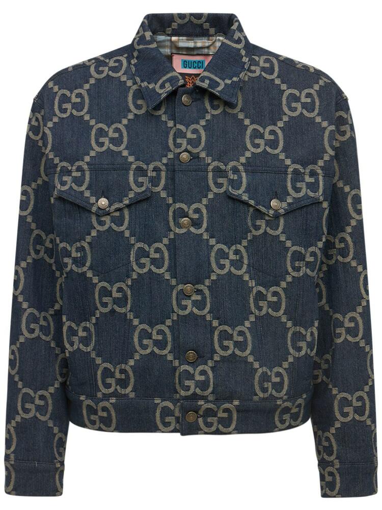 GUCCI Gg Jacquard Denim Jacket Cover