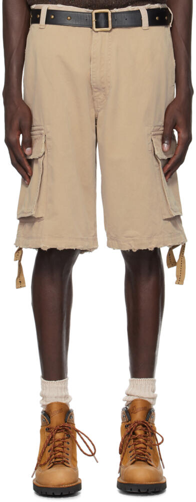 ERL Beige Classic Cargo Shorts Cover