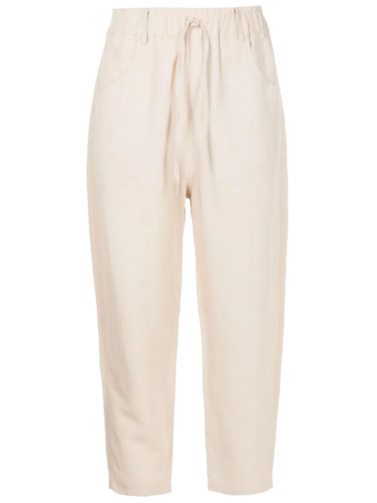 Uma | Raquel Davidowicz drawstring-waistband cropped trousers - Neutrals Cover