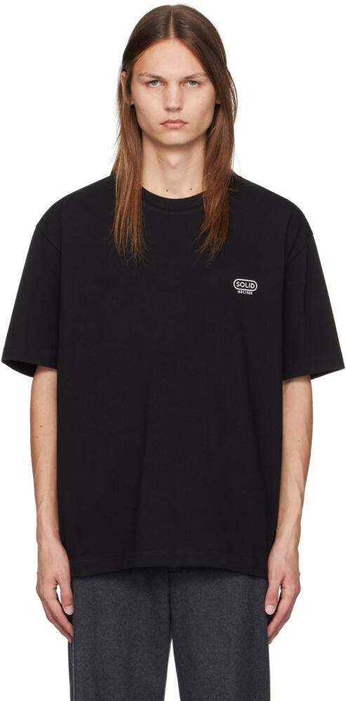 Solid Homme Black Round Logo T-Shirt Cover