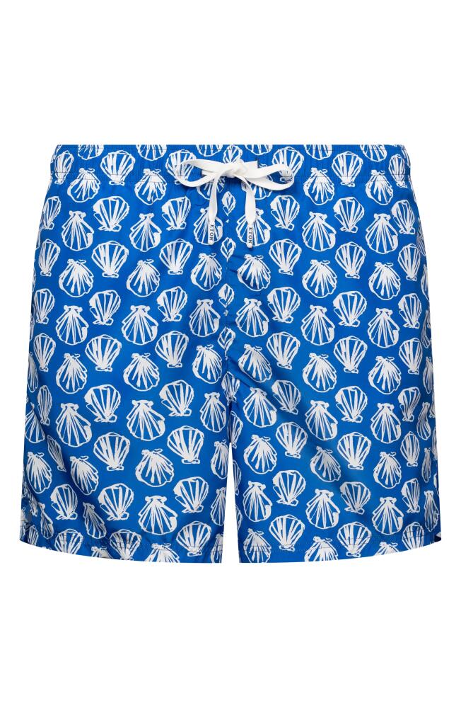 Eton Seashell Swim Trunks in Blue Cover