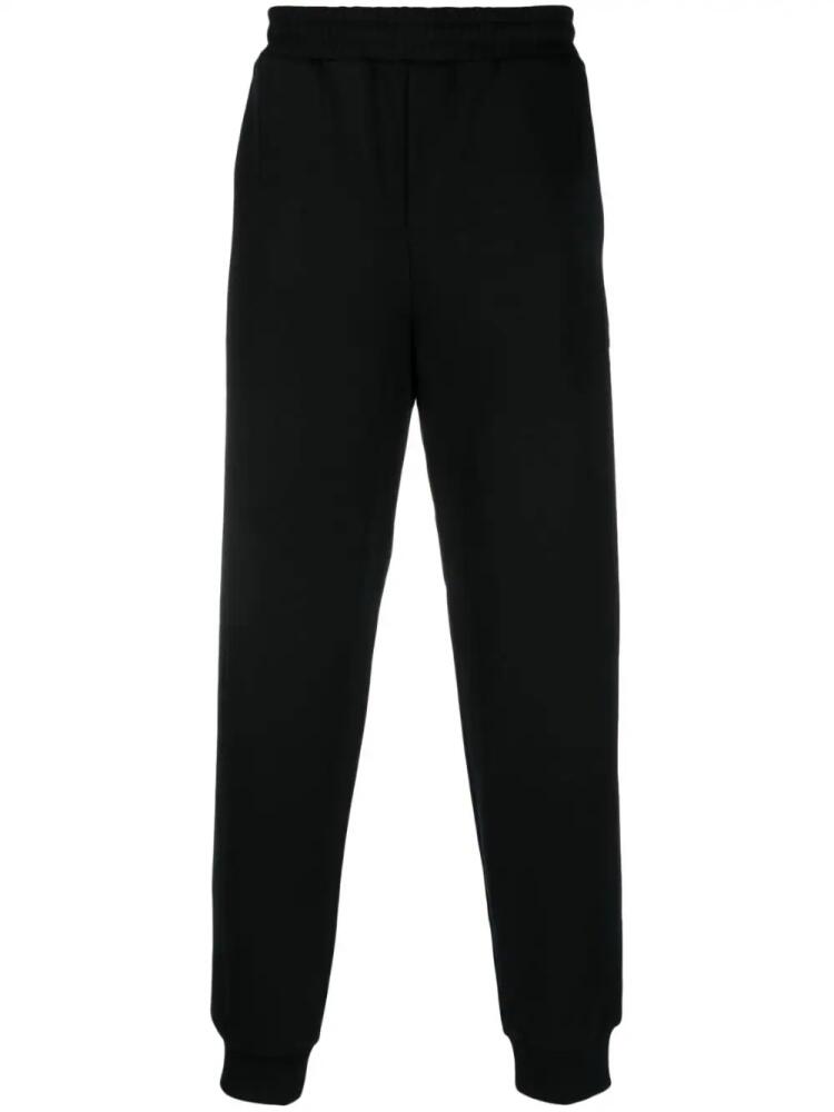 Helmut Lang logo-print cotton track pants - Black Cover