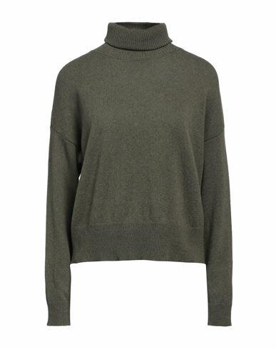 Aragona Woman Turtleneck Military green Cashmere Cover