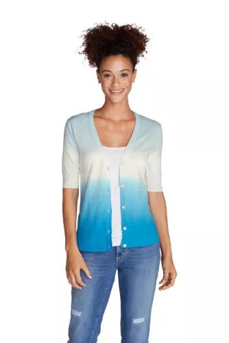 Eddie Bauer Women's Christine Dip-Dye V-Neck Cardigan Sweater Cover