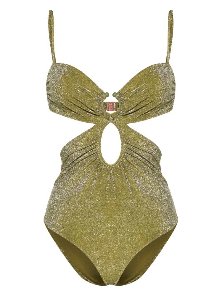 Johanna Ortiz Sagrado lurex swimsuit - Green Cover