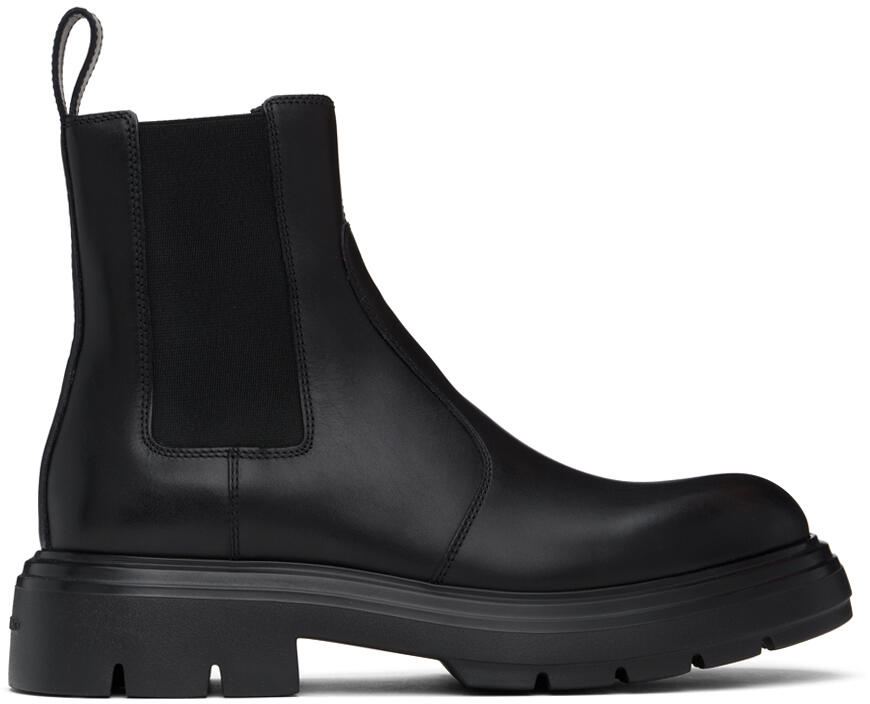 Ferragamo Black Leather Chelsea Boots Cover