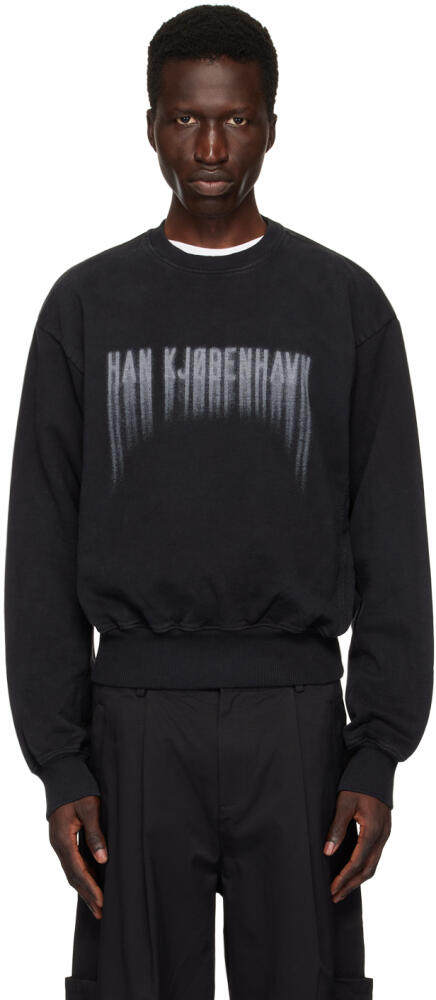 Han Kjobenhavn Black Faded Logo Sweatshirt Cover