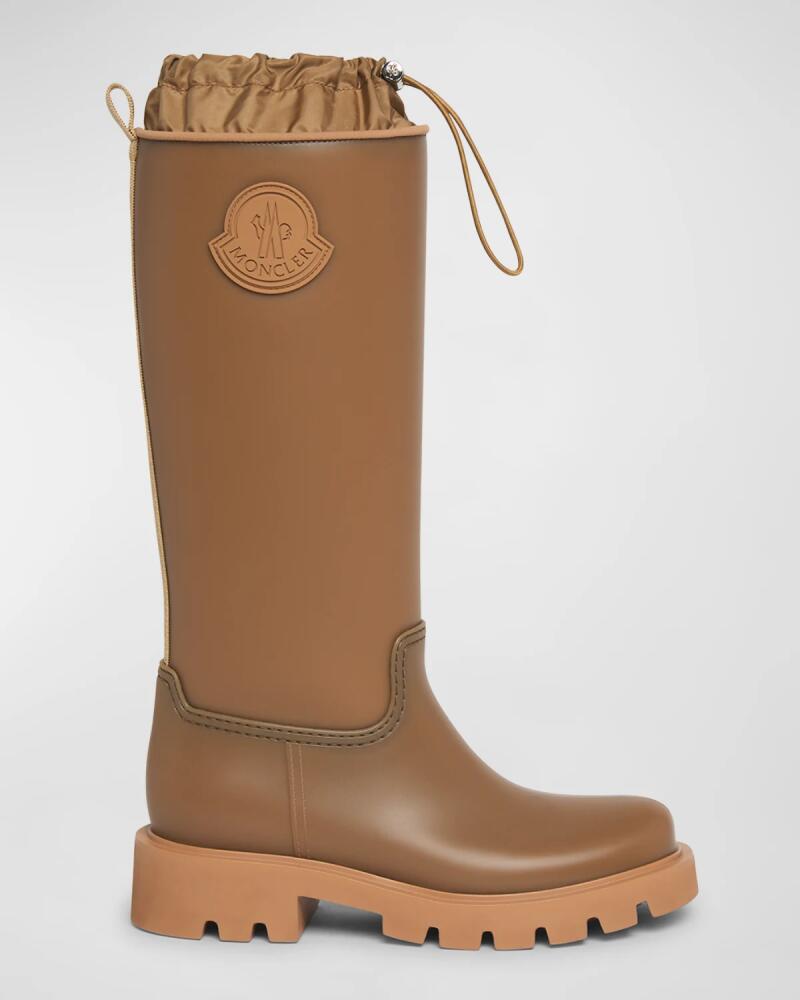 Moncler Kickstream Leather Tall Rain Boots Cover