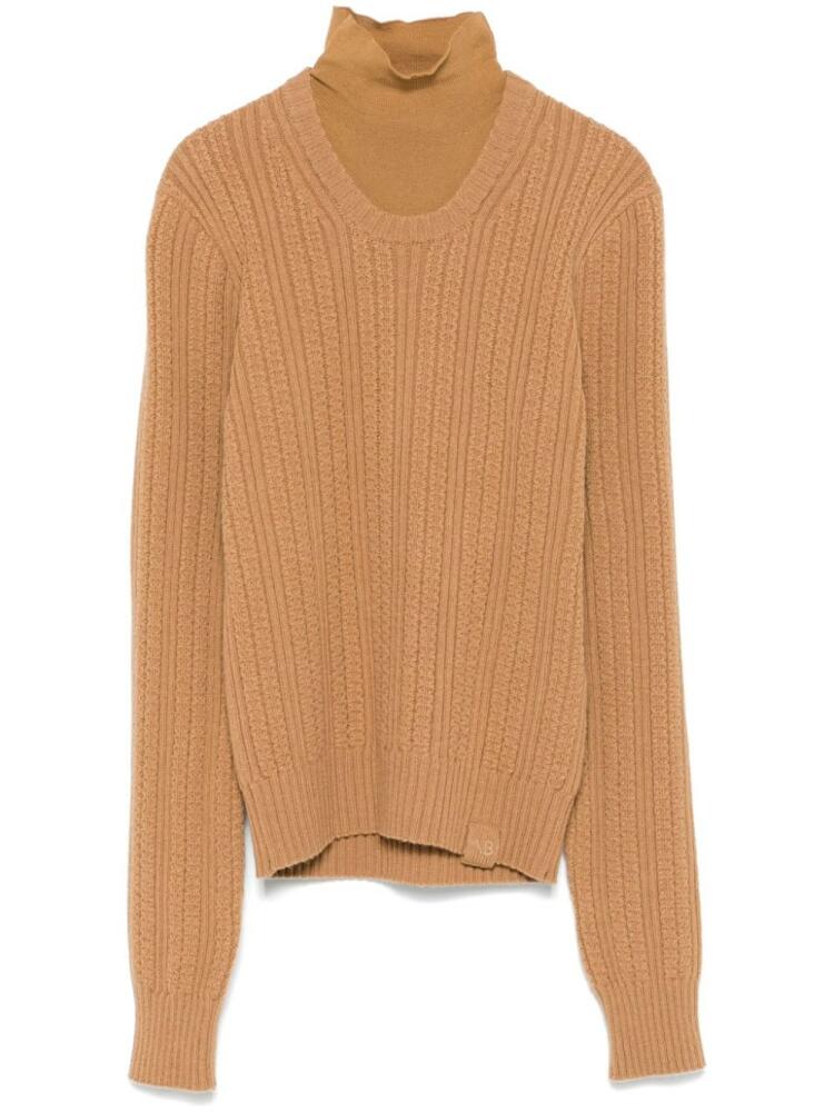 Victoria Beckham ribbed sweater - Brown Cover