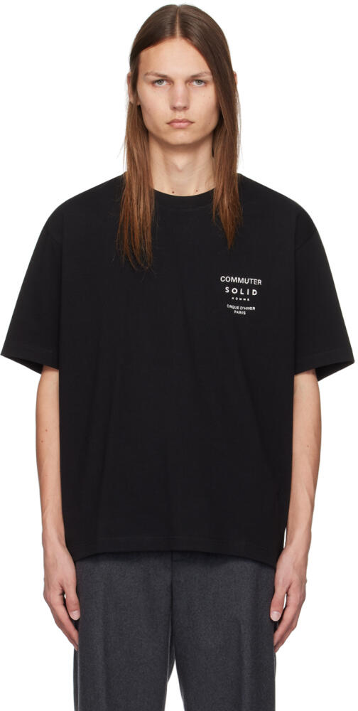 Solid Homme Black 'Commuter' T-Shirt Cover