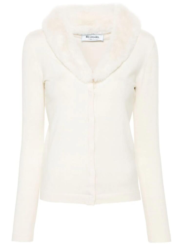 Blugirl faux-fur cardigan - Neutrals Cover