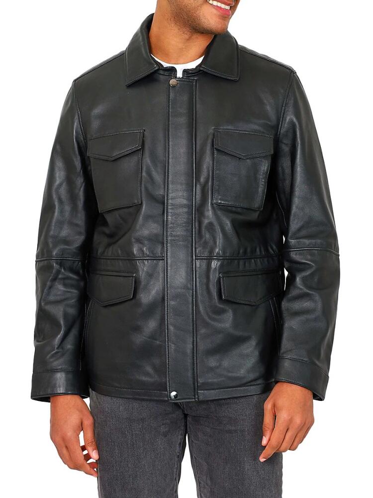 Vellapais Men's Rion Leather Jacket - Black Cover