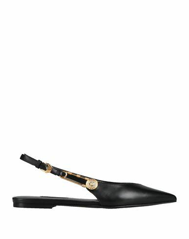 Versace Woman Ballet flats Black Calfskin Cover