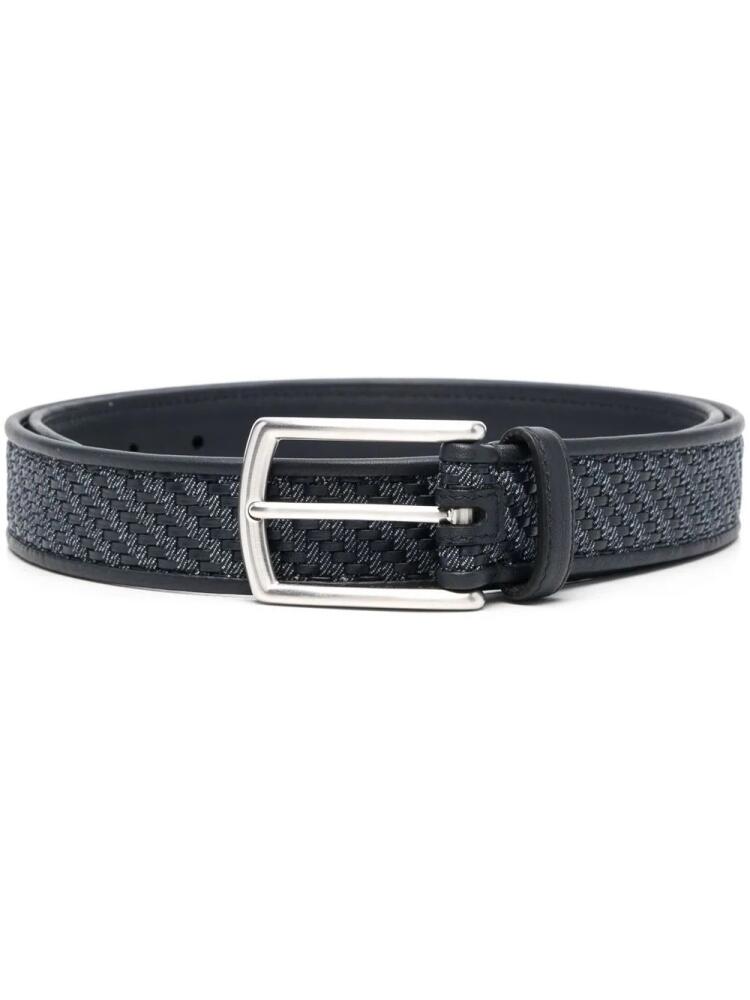 Zegna woven leather belt - Blue Cover