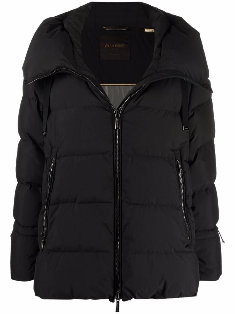 Moorer boudin-quilted down-filled padded jacket - Black Cover