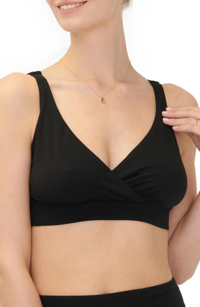 HATCH Crossover Pima Cotton Blend Nursing Bra in Black Cover