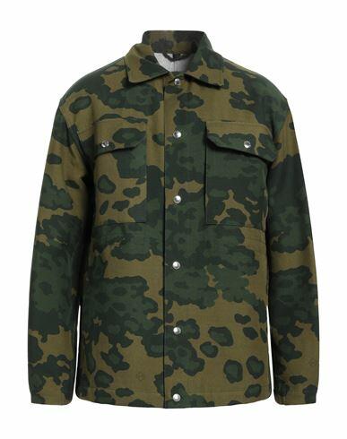 Dunhill Man Shirt Military green Cotton, Linen Cover