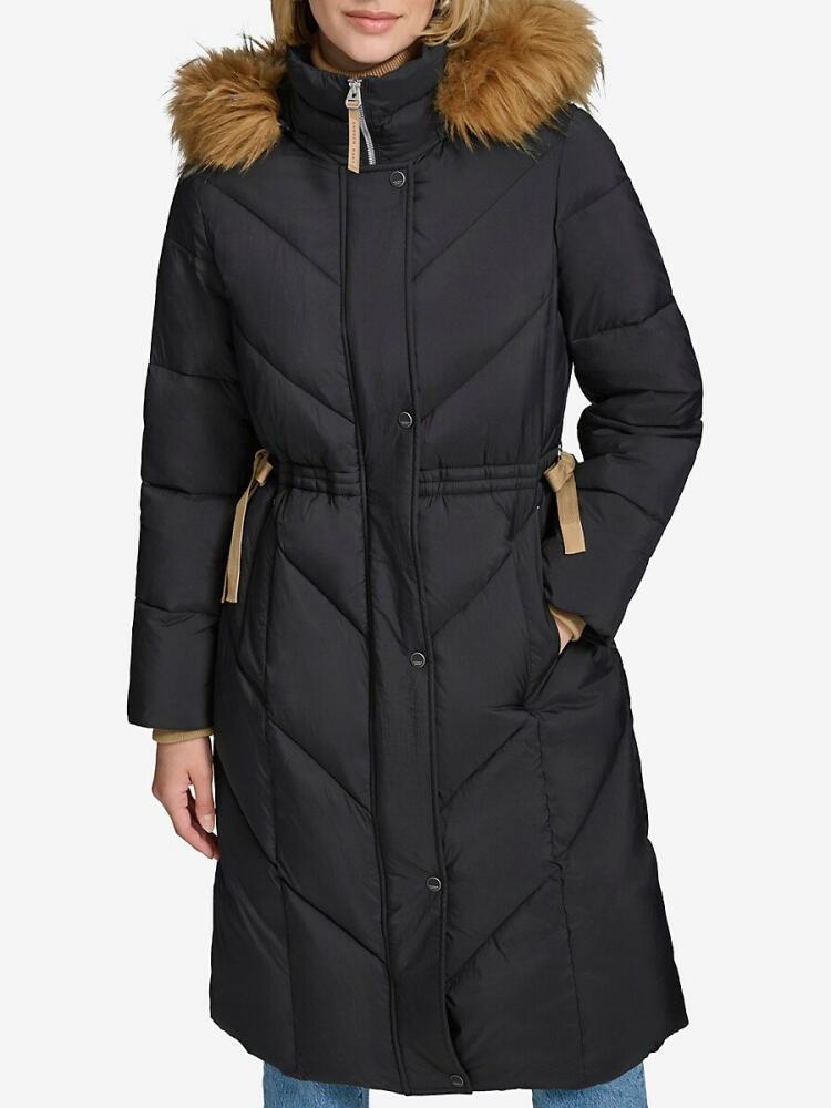 Andrew Marc Women's Lennox Faux Fur Hooded Puffer Parka - Black Cover