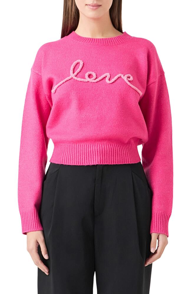 Endless Rose Love Chenille Sweater in Fuchsia Cover