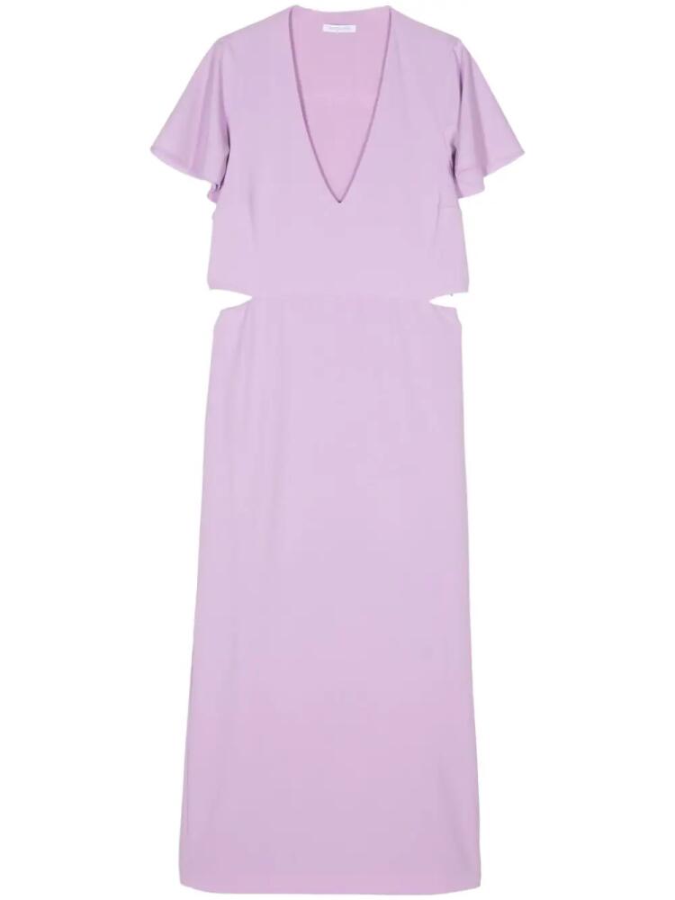 Patrizia Pepe cut-out midi dress - Purple Cover