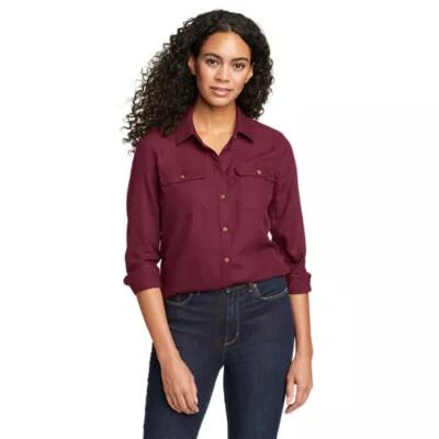 Eddie Bauer Women's Firelight Flannel Shirt - Solid Cover